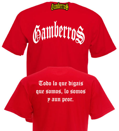 Camiseta niñ@ unisex Gamberros clasica roja