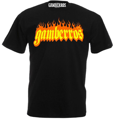 Camiseta negra Gamberros Fuego