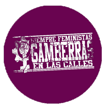 Chapa Gamberras Siempre feministas morada