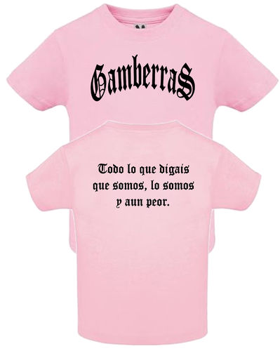 Camiseta rosa niño Gamberros clásica
